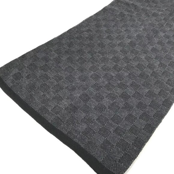 LOUIS VUITTON Damier Graphite Echarpes petit Damier Scarf Black/gray - Picture 10 of 14